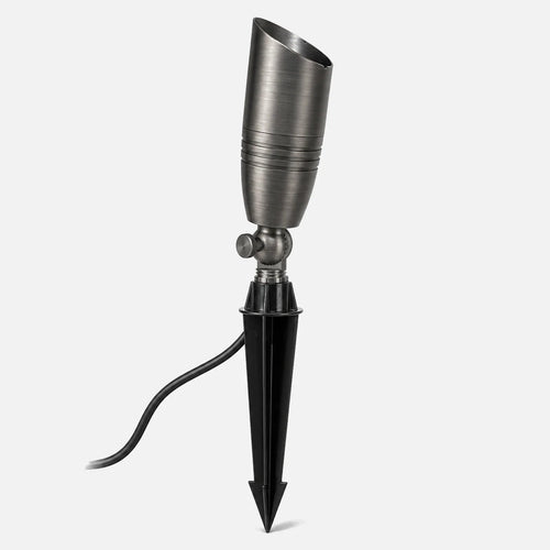 24V RGBW solid brass landscape spotlight with adjustable head and ground stake
