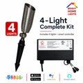 BHL 4-light 24V RGBW solid-brass landscape lighting complete kit with Smart Power Box