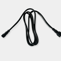 Black xConnect extension cable with male and female connectors on a light gray background