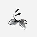 Ten-light RGBW permanent LED puck string with waterproof connectors