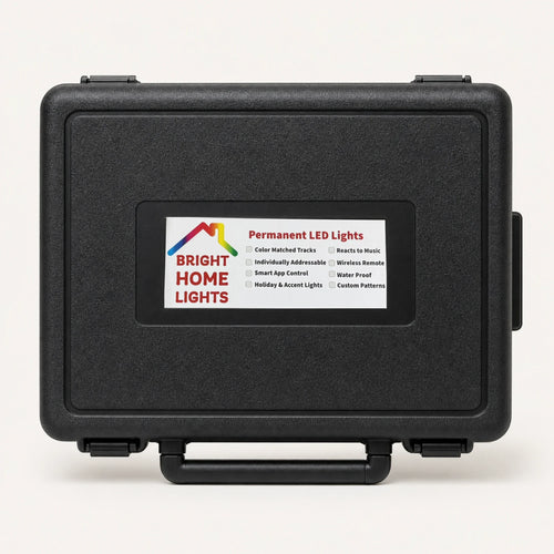Closed Bright Home Lights permanent LED lighting demo briefcase