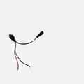 Actual XConnect Power Injection T adapter with red positive and black negative wire leads