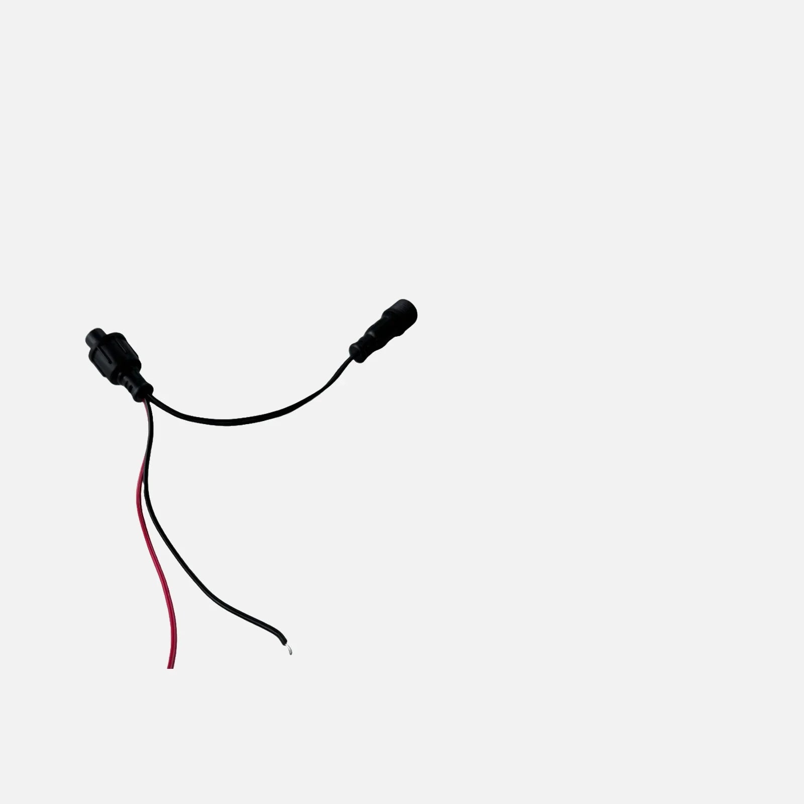 Actual XConnect Power Injection T adapter with red positive and black negative wire leads